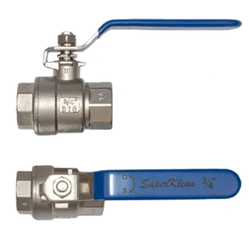 SuperKlean® BALL VALVE-SS-BLUE 3/4" Ball Valve, SS, Blue (600 PSIG WOG-150 PSIG Saturated Steam)