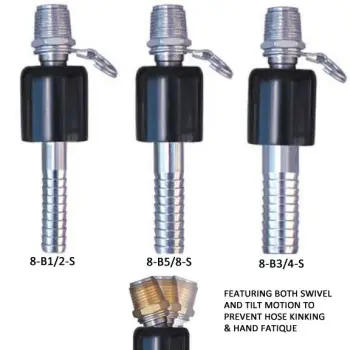 SuperKlean® 8-B5/8-S  Ball Type Swivel Hose Adapter, Stainless Steel