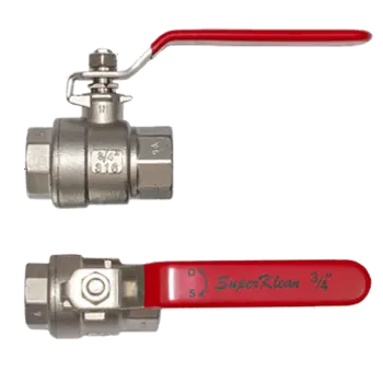 SuperKlean® BALL VALVE-SS-RED 3/4" Ball Valve, SS, Red (600 PSIG WOG-150 PSIG Saturated Steam)