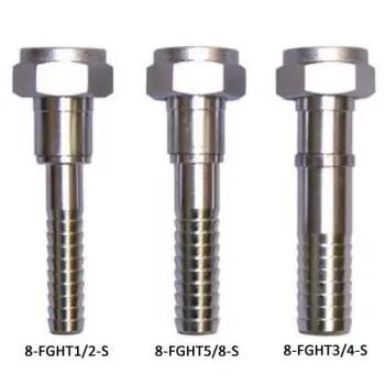 SuperKlean® 8-FGHT5/8-S Swivel Hose Adapter, Stainless Steel